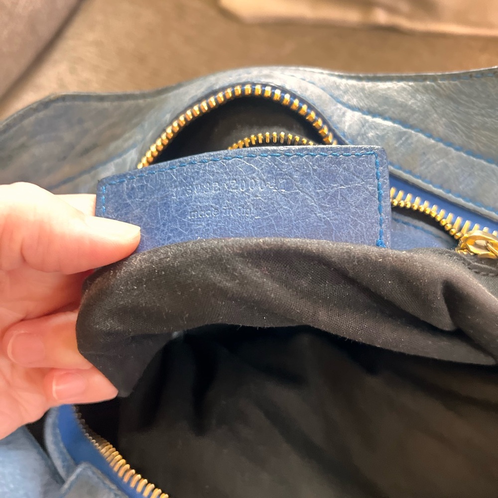 Balenciaga Vintage Le City Part Time Blue Leather Bag - Picture 11 of 15